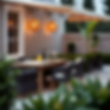 Stylish Setups for Outdoor Dining Stylish patio dining area set for entertaining