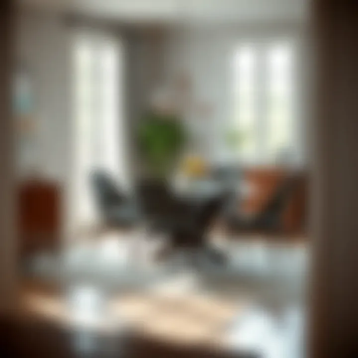 Chic Dining Space with Coordinated Chair Aesthetics Chic dining space with a cohesive theme and chair coordination