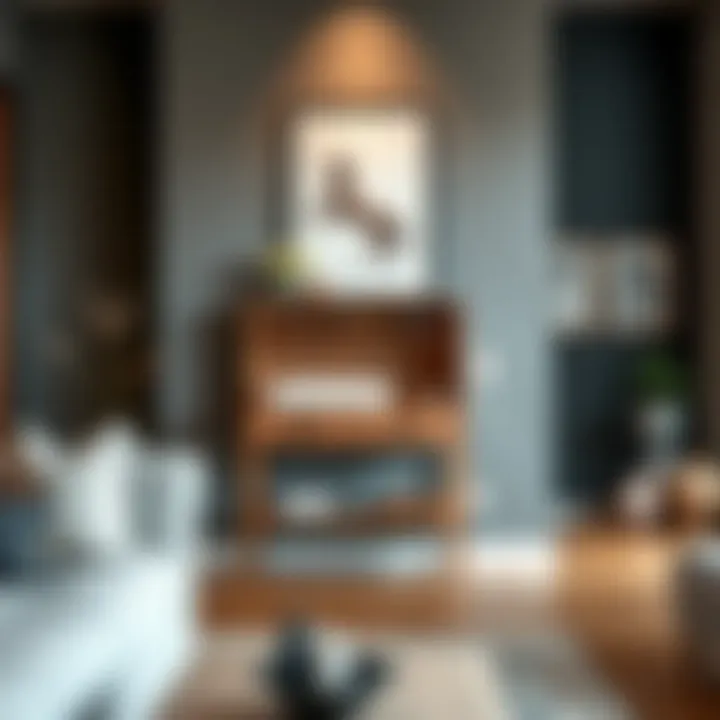 Modern Home Integration A modern home interior featuring a wall-mounted changing table