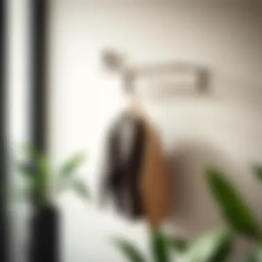 Modern Aesthetics Meets Practical Solutions Sleek design of a modern wall-mounted drying rack.