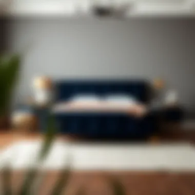 Versatile Room Styles Featuring Navy Blue Upholstered Twin Bed Navy blue twin bed showcasing versatility in various room styles