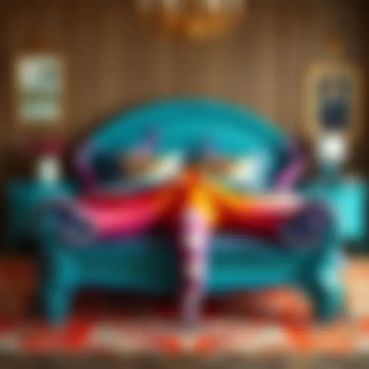 A beautifully designed octopus bed set featuring vibrant colors