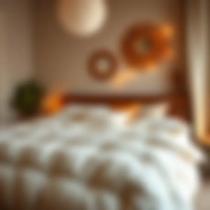 Cozy bedroom setting with lightweight comforter