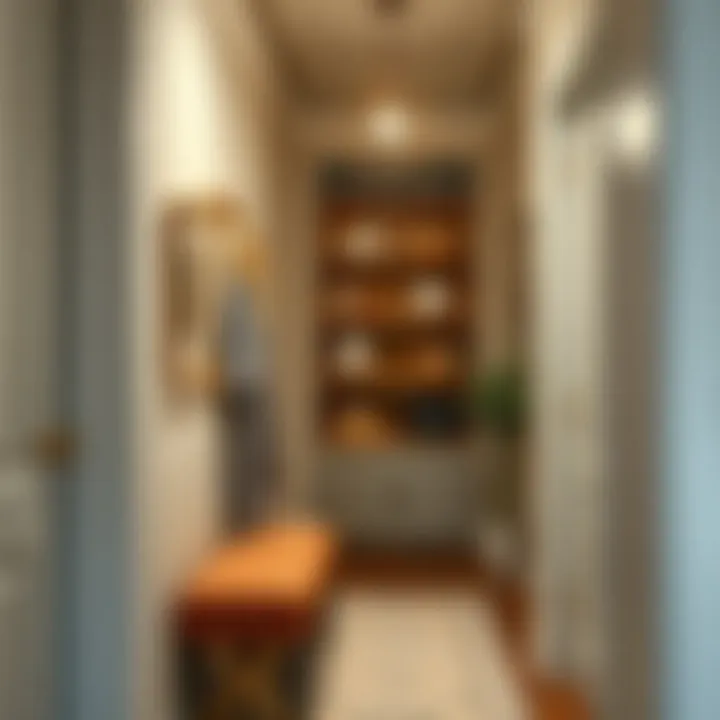 Maximized space utilization in a narrow hallway