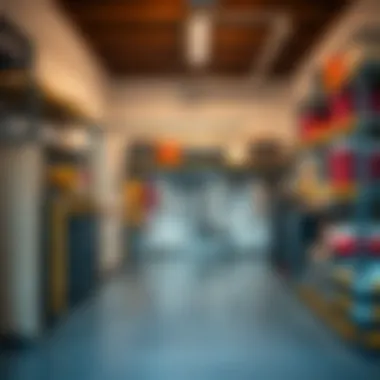 Efficient Garage Layout with Racking Garage layout demonstrating optimal use of space with racking.