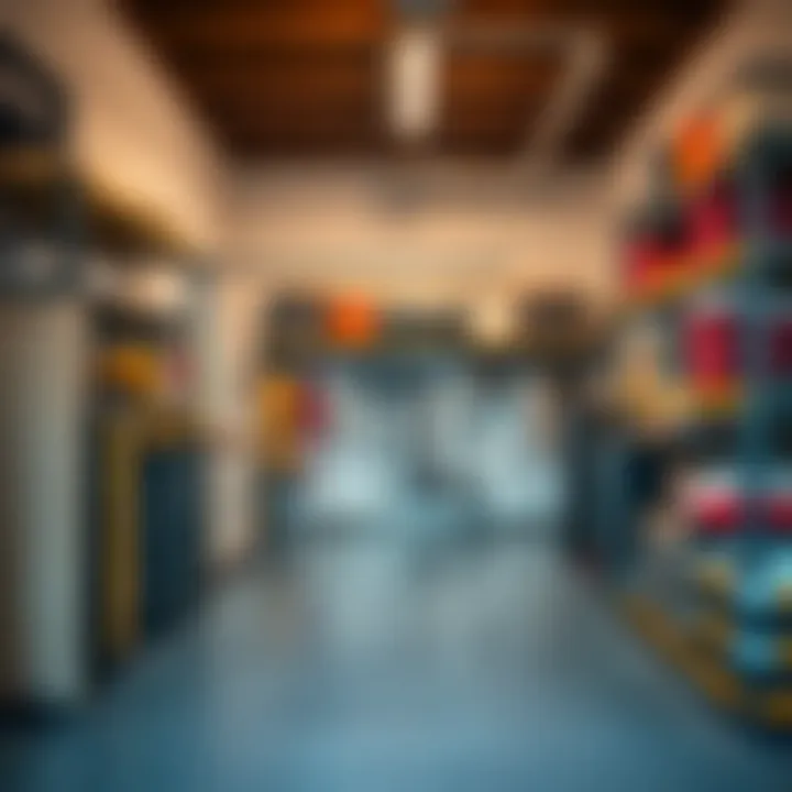 Efficient Garage Layout with Racking Garage layout demonstrating optimal use of space with racking.