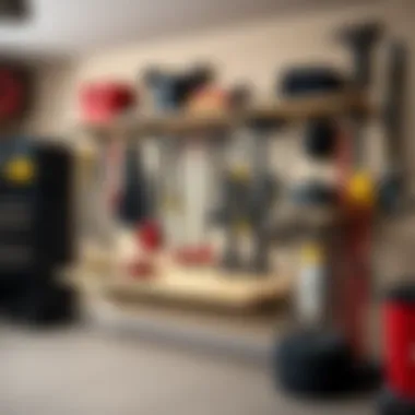 Wall-Mounted Racks for Tool Organization Utilization of wall-mounted racks for tools and equipment.