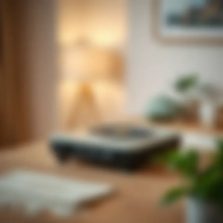 Compact portable electric stove top placed on a dining table