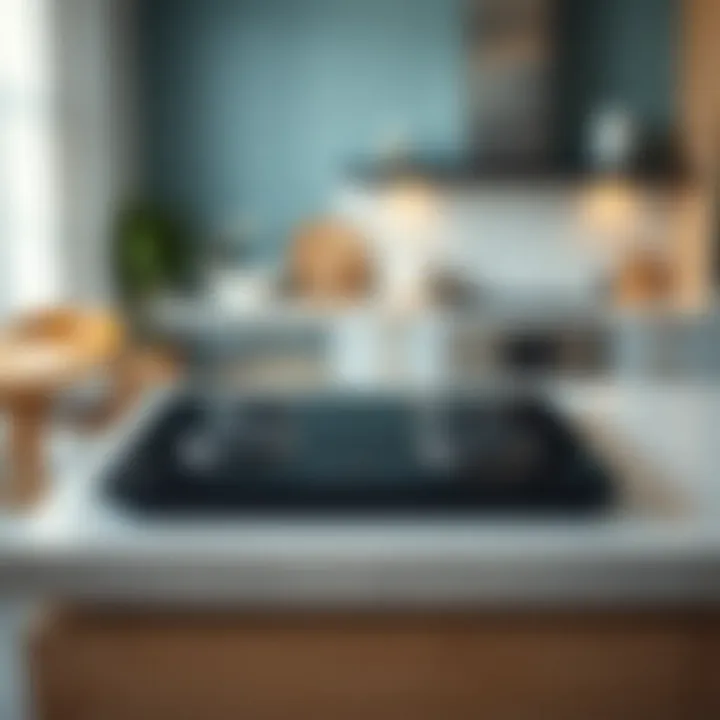 Stylish four-burner electric stove top in a modern kitchen setting