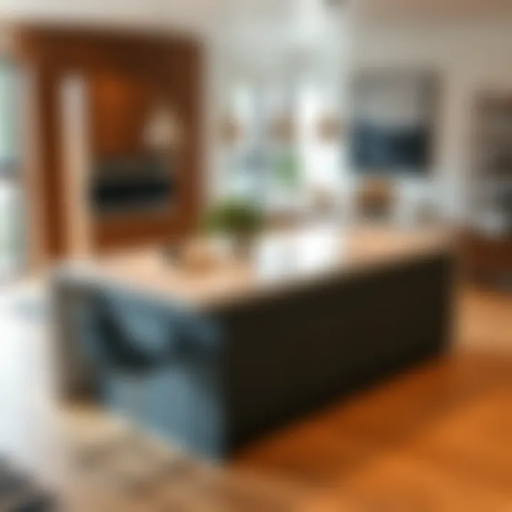 Modern Prefab Kitchen Island A modern prefab kitchen island showcasing sleek design and functionality