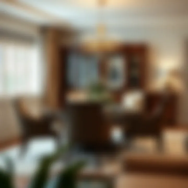 Elegant dining area with securely positioned chairs