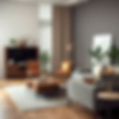 Visual diagram of furniture arrangement concepts