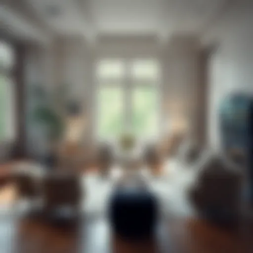 A beautifully styled living room showcasing stable furniture arrangement