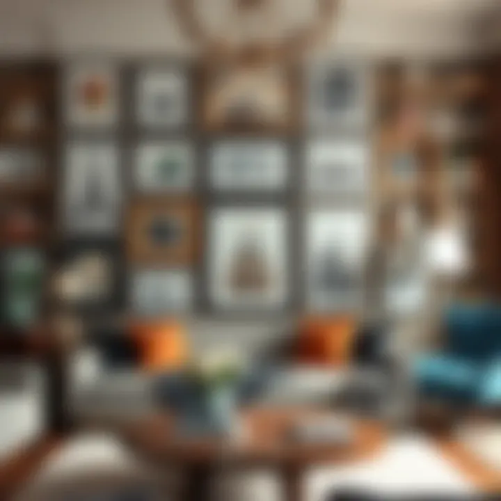 Gallery Wall of Personal Taste A gallery wall featuring a mix of styles and frames, showcasing personal taste