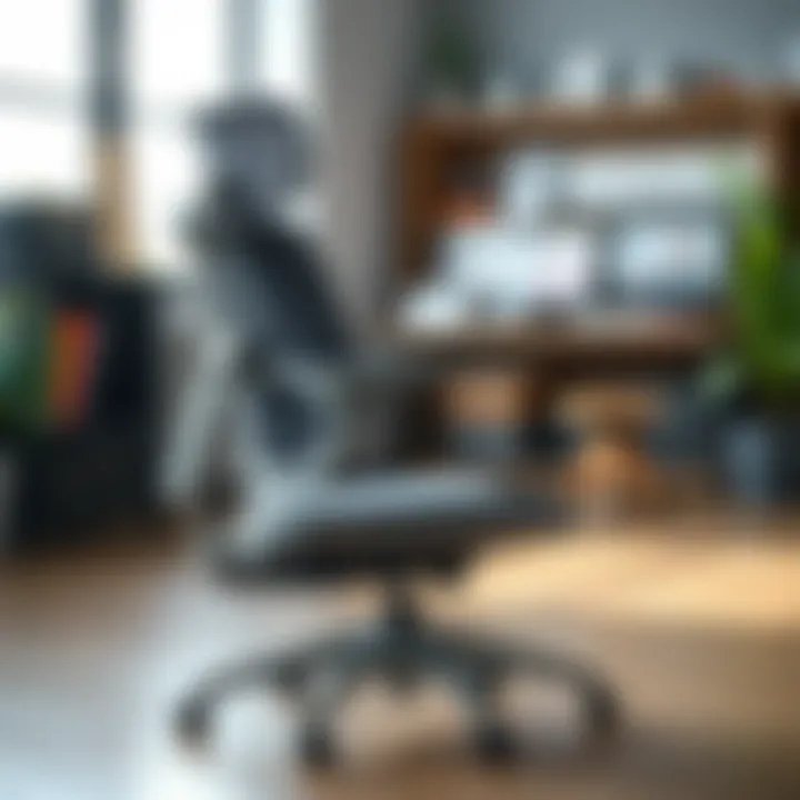 Showcasing Adjustable Features of an Office Chair Adjustable office chair showing various adjustable features