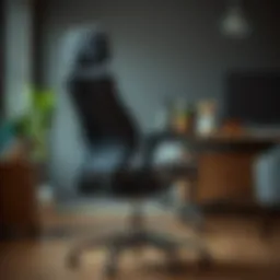 Demonstration of ergonomic chair design highlighting lumbar support