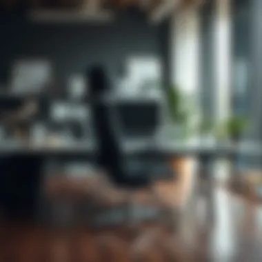 Ideal Chair Choice in a Productive Workspace Workplace setting illustrating an ideal chair choice for productivity