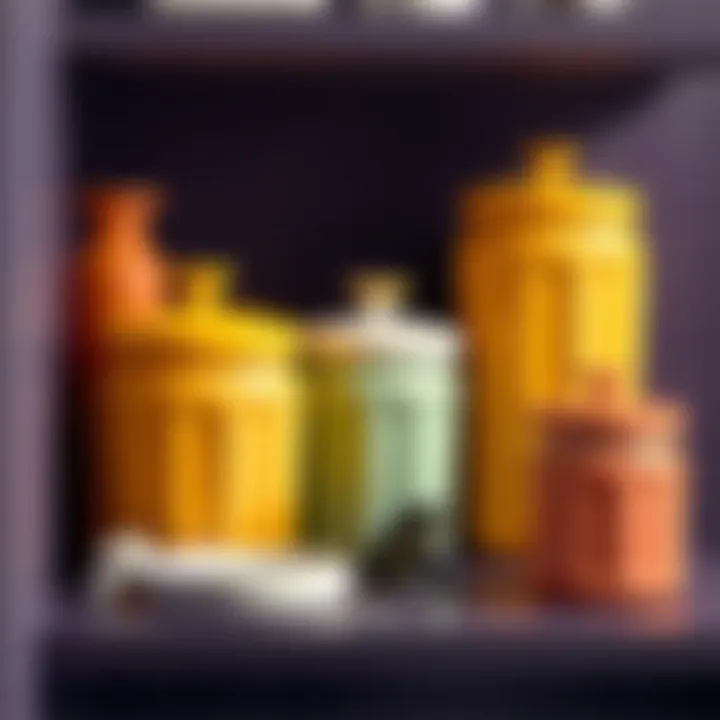 Color Coordination: Aesthetic and Functional Harmony Color-coded bathroom containers enhancing visual appeal and functionality