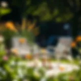Stylish Sunbeam patio chairs in a sunlit garden