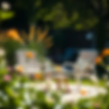 Stylish Sunbeam patio chairs in a sunlit garden