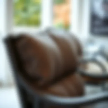 Close-up of the material and texture of Sunbeam patio chairs