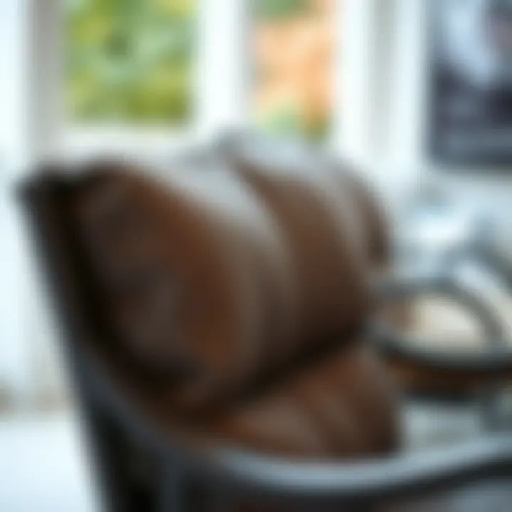 Close-up of the material and texture of Sunbeam patio chairs