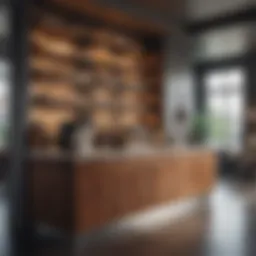 Sleek modern coffee bar in a contemporary kitchen setting