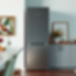 Sleek design of a tall skinny refrigerator