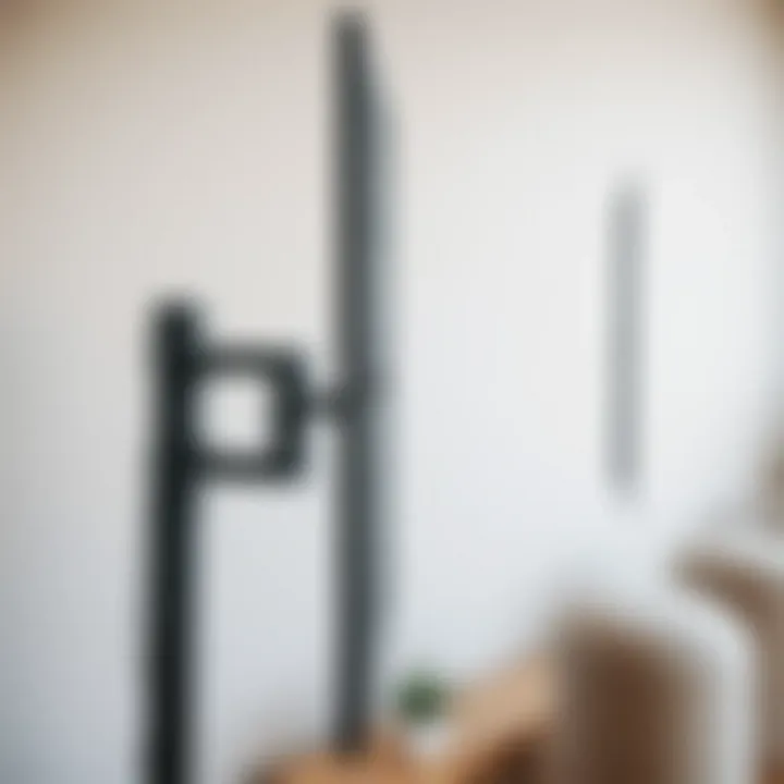Versatile Adjustability in Tall TV Mount Stands Close-up of the adjustable features of a tall TV mount stand