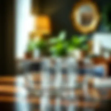 Aesthetic Harmony in Design Aesthetic arrangement of clear tea mugs on a table