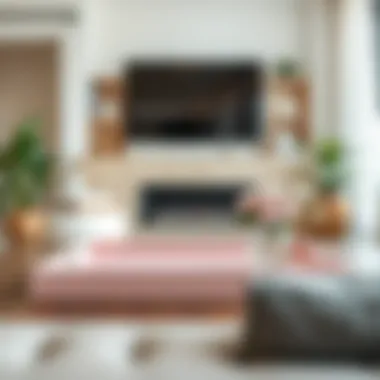 Visual Harmony Achieved with a Pink Tray in Contemporary Design Visual harmony created by a pink tray in a modern living space