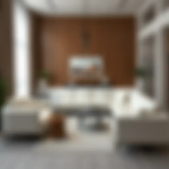 Sophisticated Modern Living Room Design Contemporary living room with a stylish white leather sofa
