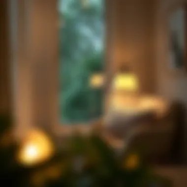 Cozy Reading Nook with Touch Lamp Cozy reading nook featuring a cordless touch table lamp