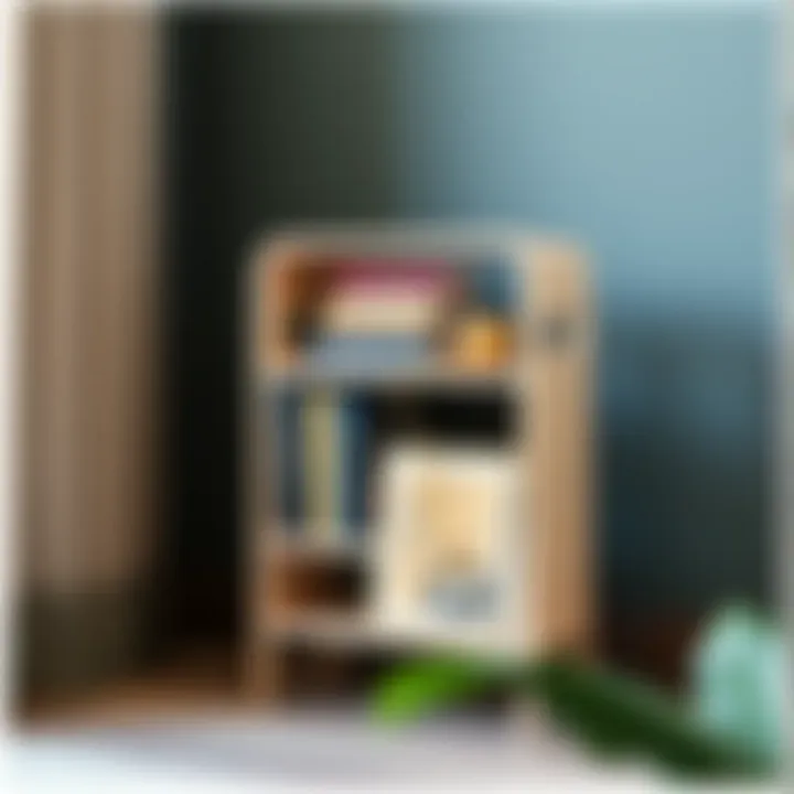 Functional Art: Contemporary Book Rack Contemporary standalone book rack blending function and art