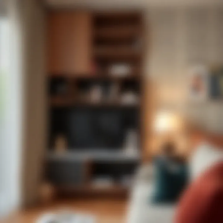 Harmonious Integration of Corner Cube Unit in Interiors Aesthetic corner cube unit blending with home decor