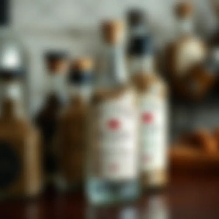 Artistic labeling on seasoning bottles enhancing aesthetics