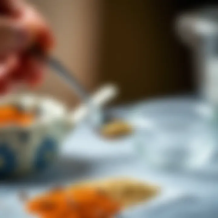 Precise Spice Measurement with Small Spoon Small spoon measuring spice accurately