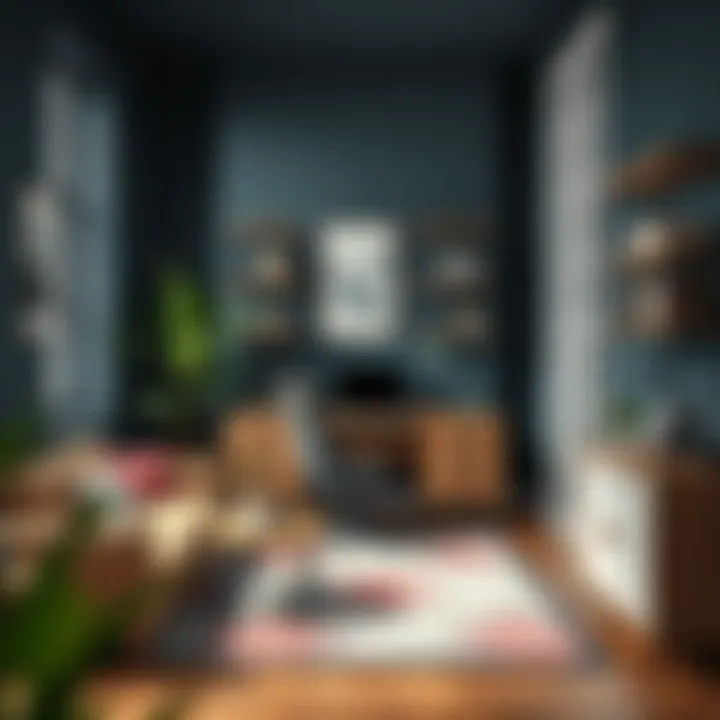 Cohesive Workspace Design Trendy home office with cohesive design elements