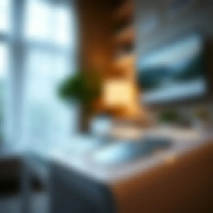 Close-up of air purification technology in action