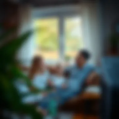 Healthy family enjoying fresh air at home