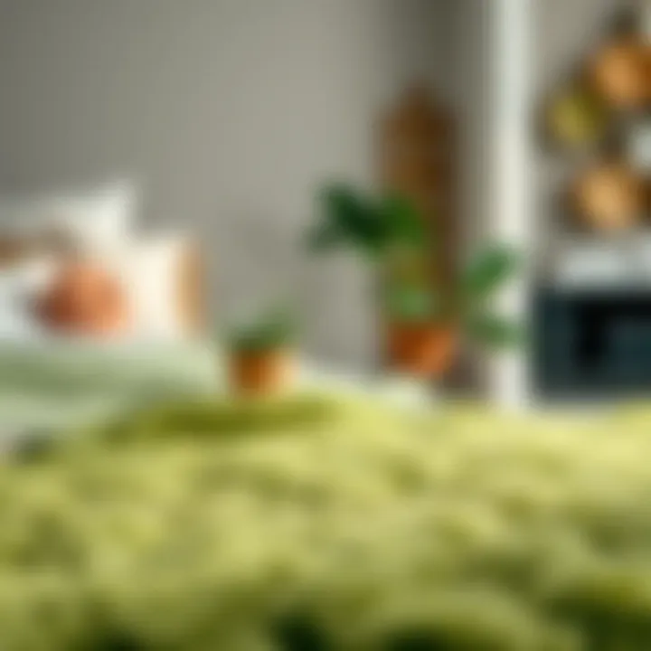 Sustainable materials used in green throw rugs