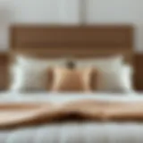 Luxurious large back pillows enhancing bed comfort