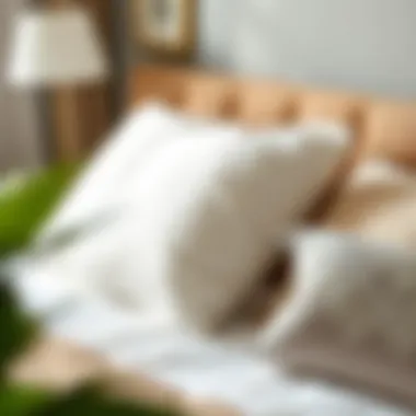 Variety of materials used in large back pillows