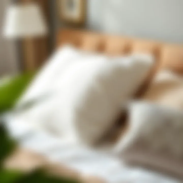 Variety of materials used in large back pillows