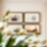 Elegant arrangement of four 8x10 frames showcasing diverse art styles