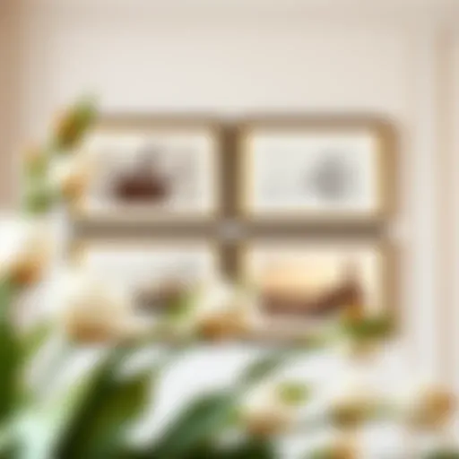 Elegant arrangement of four 8x10 frames showcasing diverse art styles