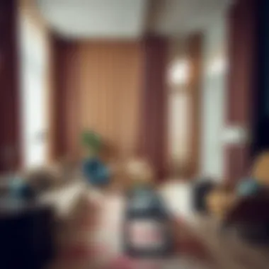 Stylish Room Featuring Tall Curtains A beautifully styled room with tall curtains