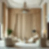 Luxurious drapery enhancing a grand interior