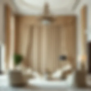 Luxurious Drapery in a Grand Space Luxurious drapery enhancing a grand interior