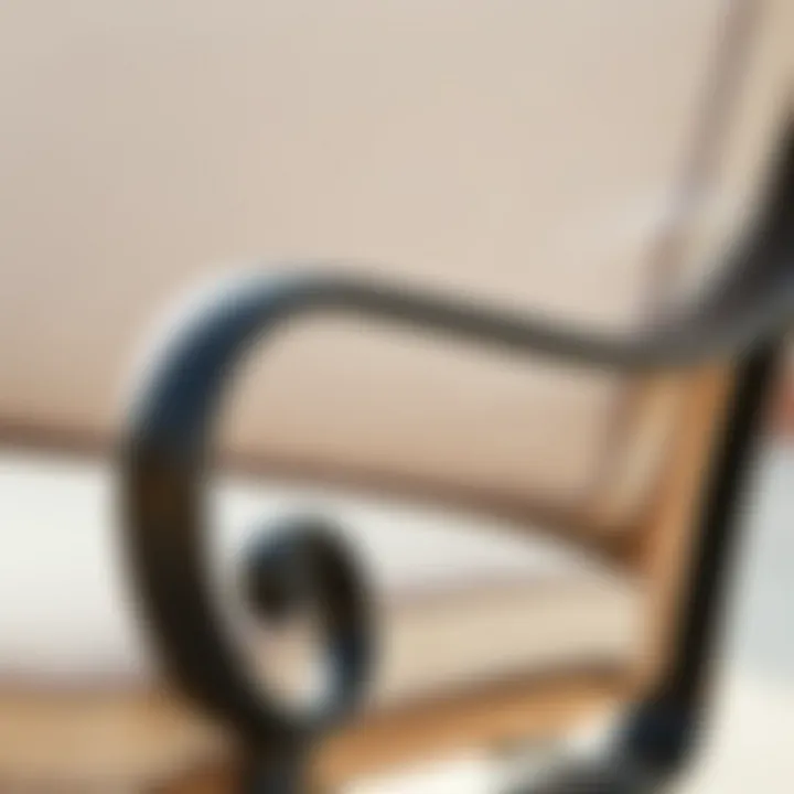 Swivel Chair Features and Texture Closeup of swivel chair features and fabric texture